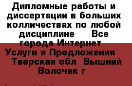 Дипломные работы и диссертации в больших колличествах по любой дисциплине.  - Все города Интернет » Услуги и Предложения   . Тверская обл.,Вышний Волочек г.